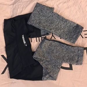 Gymshark Black and Gray Leggings